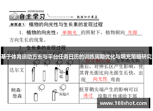 基于体育运动方案与平台任务日历的训练周期优化与填充策略研究